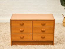 Load image into Gallery viewer, Teak 6 drawer Lowboy Credenza
