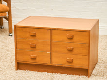 Load image into Gallery viewer, Teak 6 drawer Lowboy Credenza
