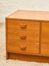 Load image into Gallery viewer, Teak 6 drawer Lowboy Credenza
