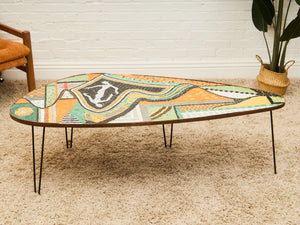Italian Art 1960’s Tile Amoebic Coffee Table