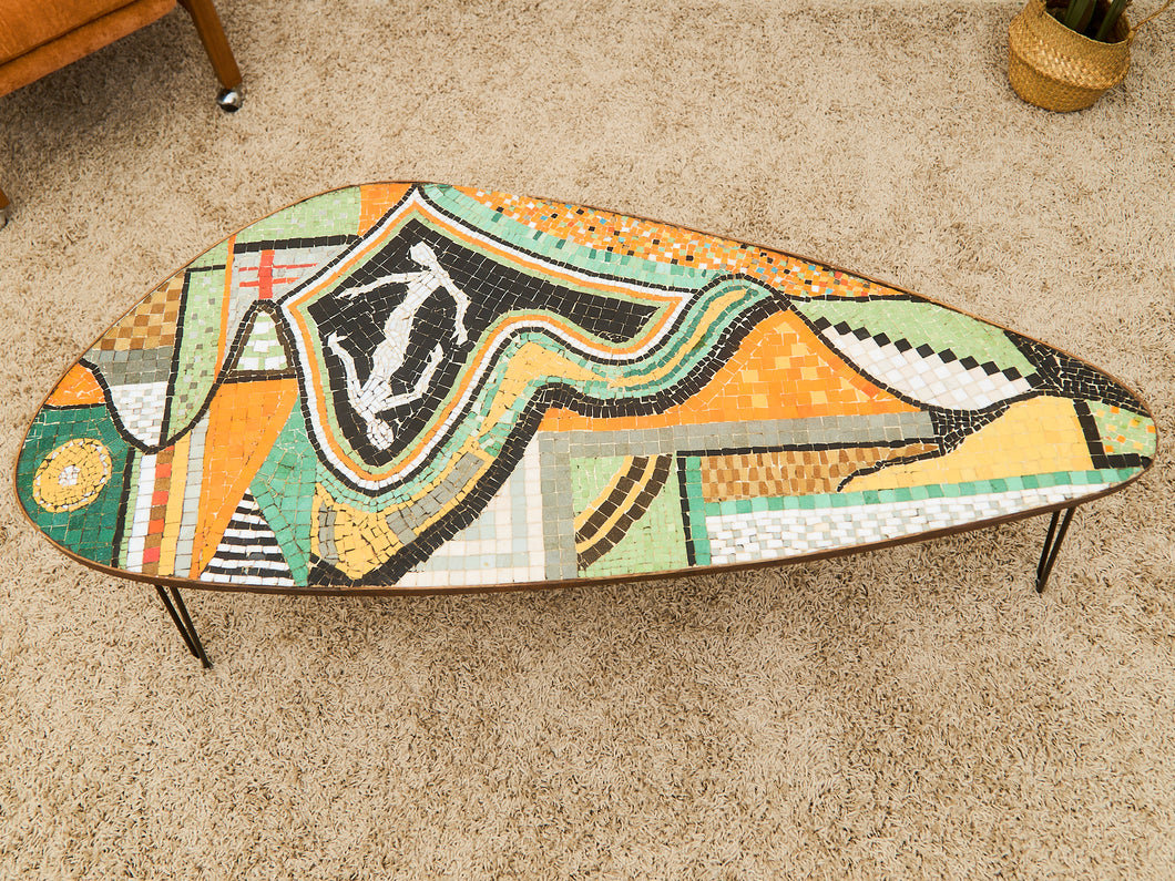 Italian Art 1960’s Tile Amoebic Coffee Table