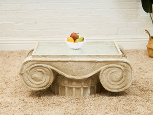 Architectural Ionic Column Capital Coffee Table