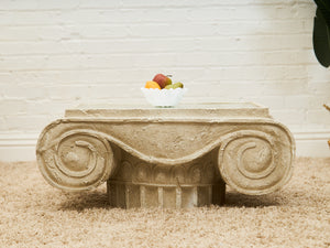 Architectural Ionic Column Capital Coffee Table