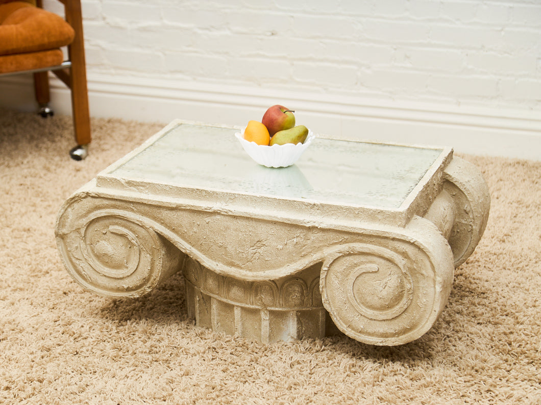 Architectural Ionic Column Capital Coffee Table
