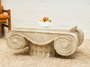 Architectural Ionic Column Capital Coffee Table