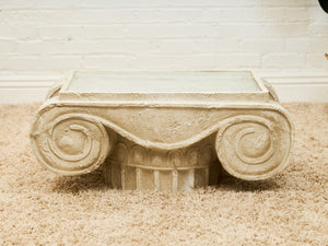 Architectural Ionic Column Capital Coffee Table