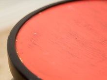 Load image into Gallery viewer, Rare set of 3 Black and Red Orange Thonet Stools
