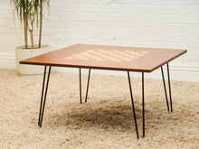Load image into Gallery viewer, Vintage Checker Board Coffee Table
