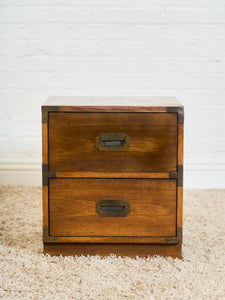 Pair of Vintage Formica Campaign Nightstands