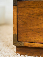 Load image into Gallery viewer, Pair of Vintage Formica Campaign Nightstands
