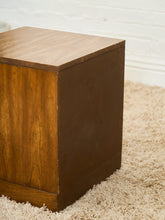 Load image into Gallery viewer, Pair of Vintage Formica Campaign Nightstands
