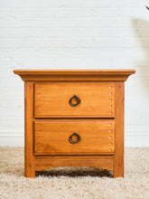 Load image into Gallery viewer, Pair of Western Style Solid Wood Nightstands with Ring Pulls
