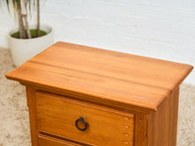 Load image into Gallery viewer, Pair of Western Style Solid Wood Nightstands with Ring Pulls
