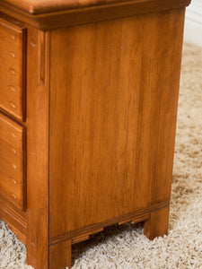 Pair of Western Style Solid Wood Nightstands with Ring Pulls