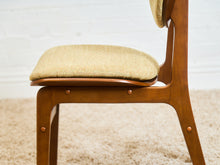 Load image into Gallery viewer, Set of 6 Mid-Century Modern Style Dining Chairs in Green Upholstery
