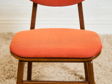 Load image into Gallery viewer, Set of 6 Mid-Century Modern Style Dining Chairs in Burnt Orange Upholstery
