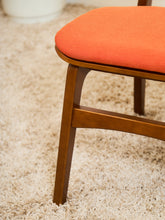 Load image into Gallery viewer, Set of 6 Mid-Century Modern Style Dining Chairs in Burnt Orange Upholstery
