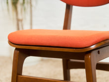 Load image into Gallery viewer, Set of 6 Mid-Century Modern Style Dining Chairs in Burnt Orange Upholstery
