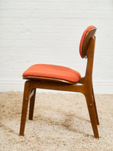 Load image into Gallery viewer, Set of 6 Mid-Century Modern Style Dining Chairs in Burnt Orange Upholstery
