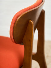 Load image into Gallery viewer, Set of 6 Mid-Century Modern Style Dining Chairs in Burnt Orange Upholstery

