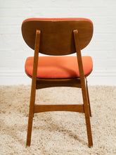 Load image into Gallery viewer, Set of 6 Mid-Century Modern Style Dining Chairs in Burnt Orange Upholstery
