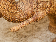 Load image into Gallery viewer, Large Twisted Rattan Elephant Sculpture
