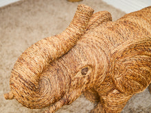 Load image into Gallery viewer, Large Twisted Rattan Elephant Sculpture
