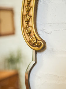French Antique Half Frameless Ornate Mirror