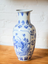 Load image into Gallery viewer, Antique Ming style 1940’s Chinese Blue and White Vase

