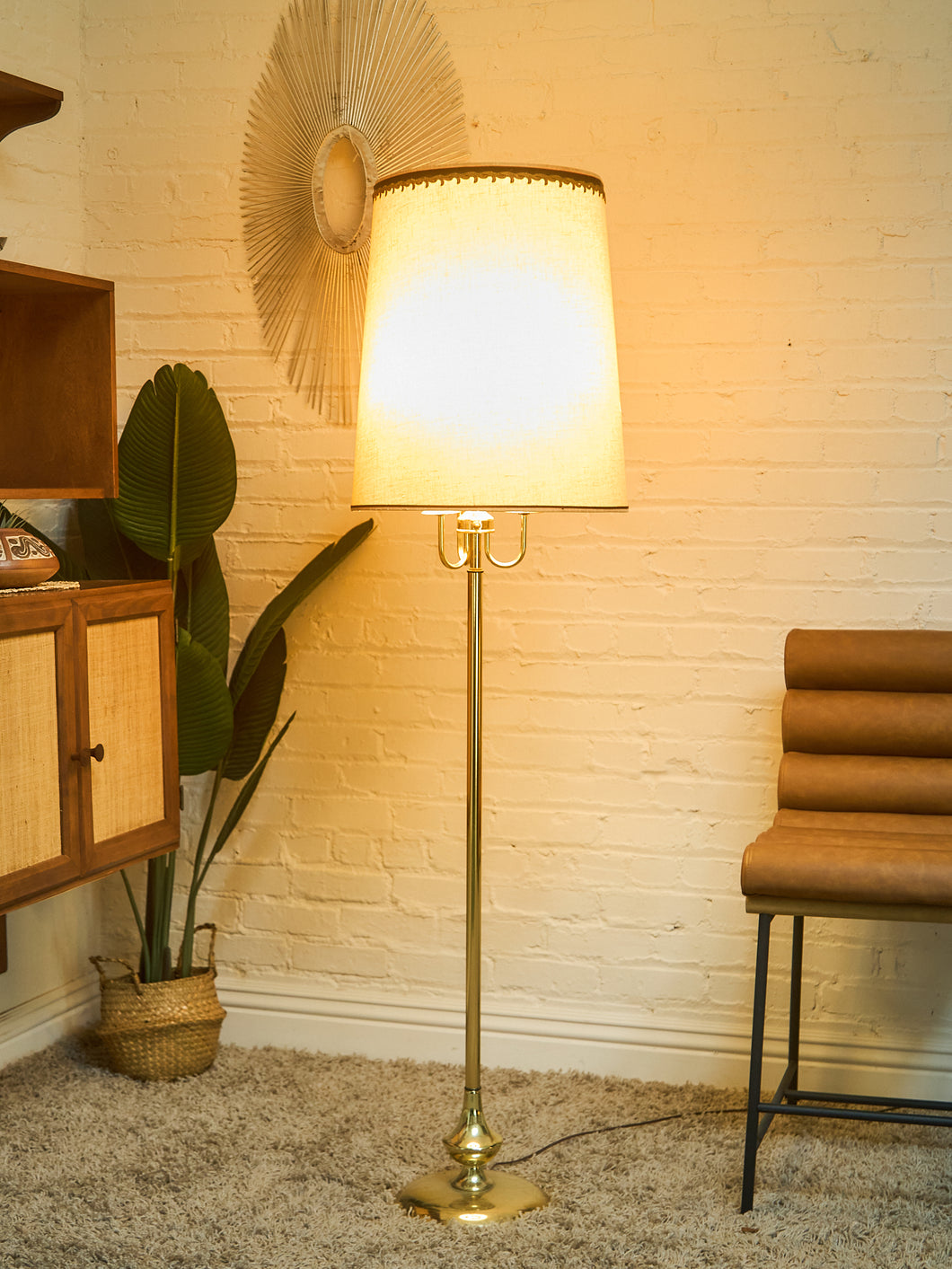 Brass Hollywood Regency Lamp