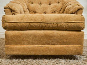 1970’s Brown Tufted Swivel Chair
