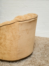 Load image into Gallery viewer, 1970’s Brown Tufted Swivel Chair
