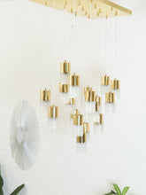 Load image into Gallery viewer, Multi-Light Mid-Century Bubble Glass Chandelier
