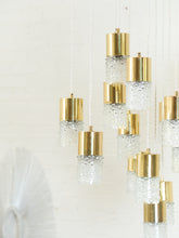 Load image into Gallery viewer, Multi-Light Mid-Century Bubble Glass Chandelier

