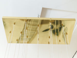 Multi-Light Mid-Century Bubble Glass Chandelier