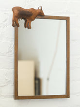 Load image into Gallery viewer, Rustic Western Mirror with Metal Bull Accent
