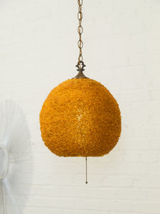 Yellow Spaghetti Pendant 1960s Hanging Lamp