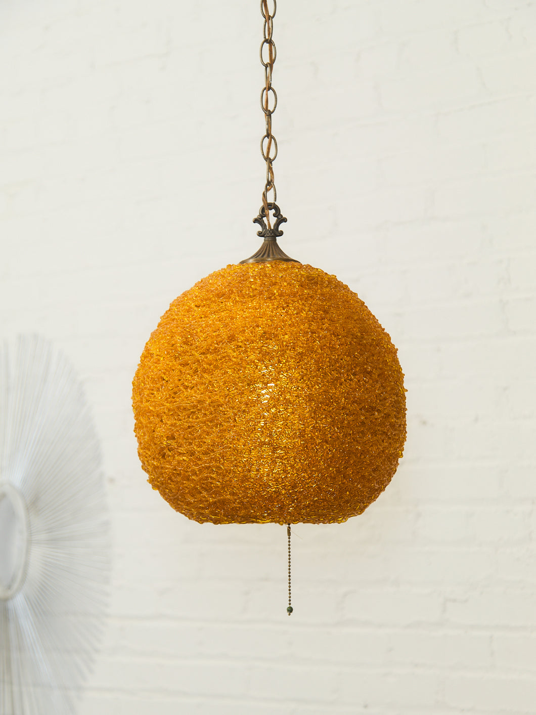 Yellow Spaghetti Pendant 1960s Hanging Lamp