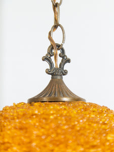 Yellow Spaghetti Pendant 1960s Hanging Lamp