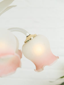 Post Modern Pink Flower Italian Murano Chandelier