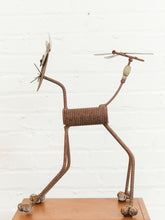 Load image into Gallery viewer, Folk Art Reclaimed Metal Cat Sculpture
