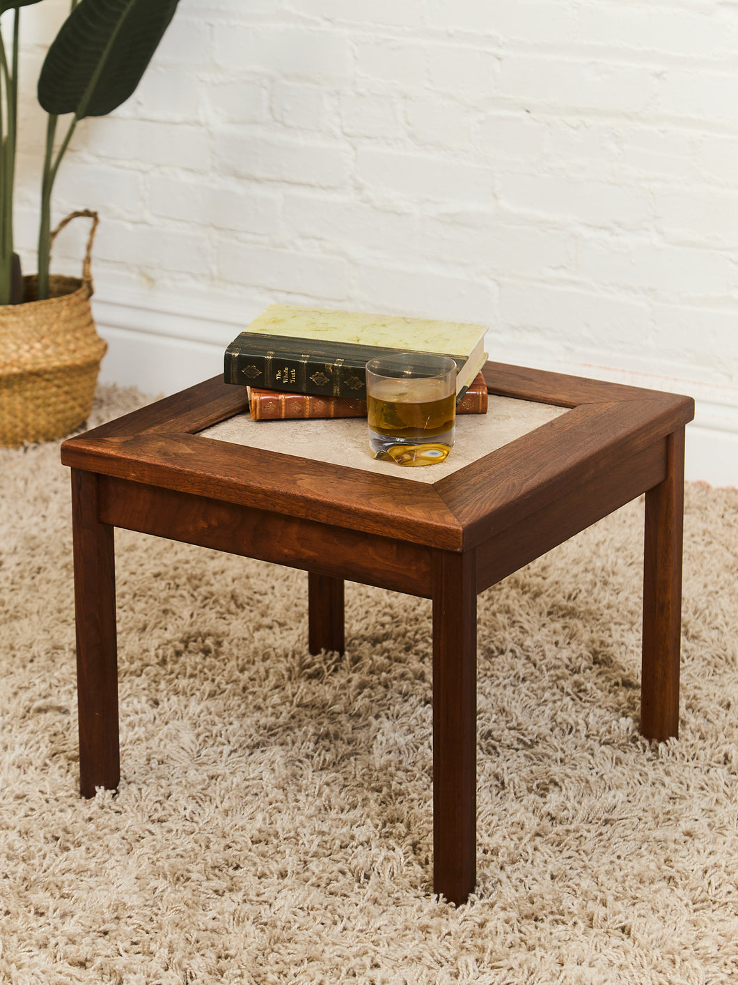 Brown Saltman John Keal Vintage Tile Table