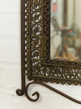 Load image into Gallery viewer, American Made Cast Iron Mirror circa 1920’s
