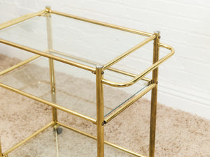 Gold Vintage Post Modern Bar Cart