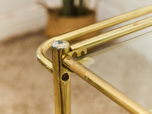 Gold Vintage Post Modern Bar Cart