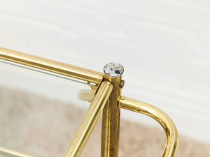 Gold Vintage Post Modern Bar Cart