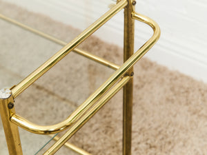 Gold Vintage Post Modern Bar Cart