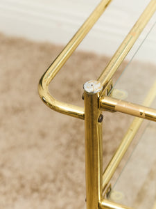Gold Vintage Post Modern Bar Cart