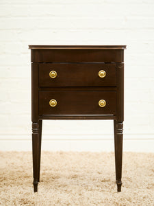 1920’s Federal Cabinet End Tables Nightstands with Clever Bar Storage
