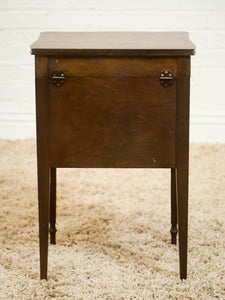 1920’s Federal Cabinet End Tables Nightstands with Clever Bar Storage
